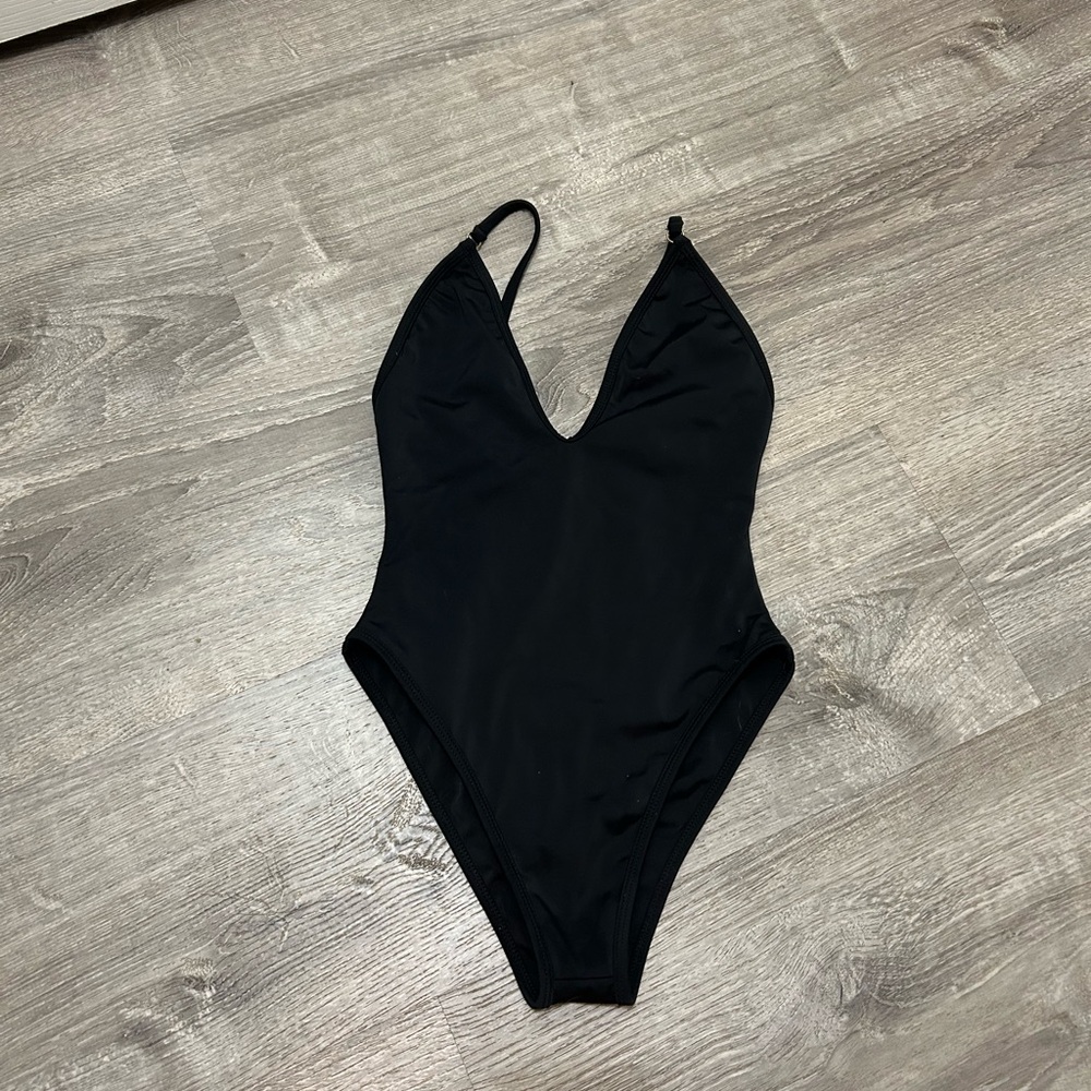 Gooseberry Seaside Chic Black One-Piece Swimsuit bikini Small never worn! New